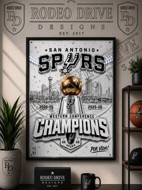 Spurs 2025 Champions Framed Poster 11x17